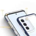 Clear 3in1 Case for Samsung Galaxy S21 5G Frame Gel Cover Blue