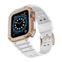 Protect Strap Band Band with Case for Apple Watch 7 / SE (41/40 / 38mm) Case Armored Watch Cover Whi