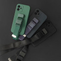 Rope case gel case with a lanyard chain bag lanyard Samsung Galaxy A22 5G navy blue