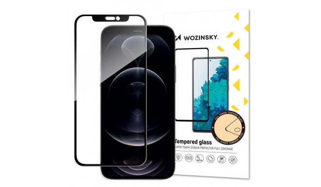 Wozinsky super tough Full Glue full screen tempered glass with Case Friendly frame iPhone 14 Max / 1