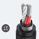 Ugreen AUX splitter for headphones and microphone 1 x male 3.5mm, 2 x female 3.5mm 20cm black (AV192