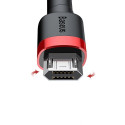 Baseus Cafule Cable durable nylon cable USB / micro USB 2A 3M black-red (CAMKLF-H91)