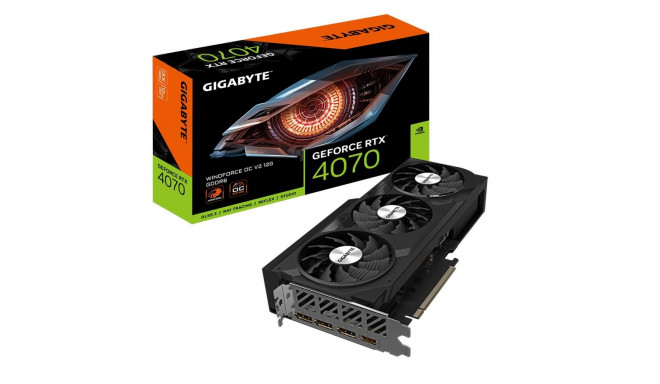 Graphics Card|GIGABYTE|NVIDIA GeForce RTX 4070|12 GB|GDDR6|192 bit|PCIE 4.0 16x|Triple slot Fansink|