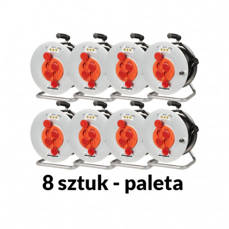 98-097# pr-61 4-pesaga maandusega 50m metallist trummel 3x2,5mm 8-pakk