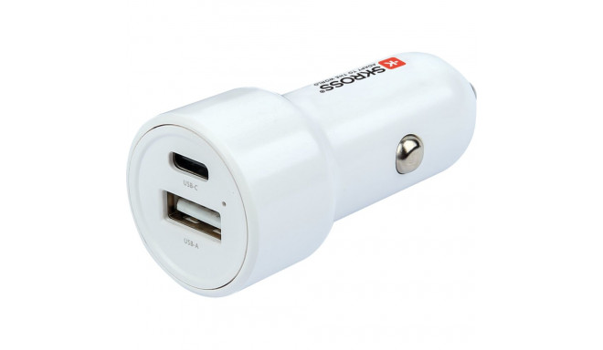 Autolaadija Skross USB-C / USB-A 65W, valge