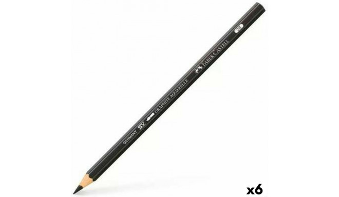 Pencil Faber-Castell Graphite Aquarelle Watercolour Black Hexagonal 2B (6 Units)