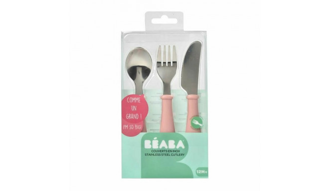 Pieces of Cutlery Béaba Pink Stainless steel 3 Pieces