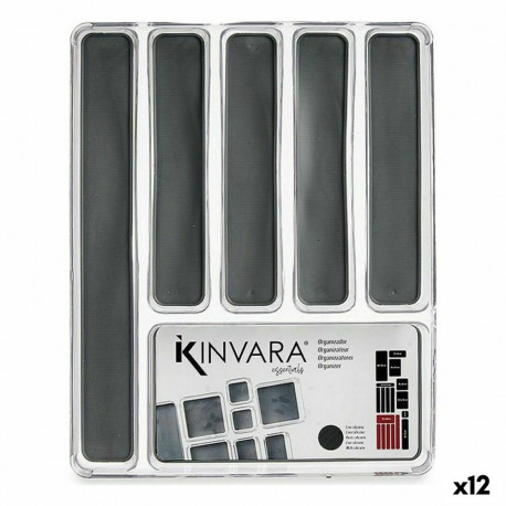 Cutlery Organiser Kinvara W623317 W623317 Grey Transparent Silicone Plastic TPR Recycled plastic 32,