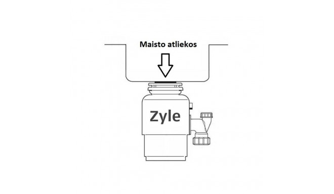 Toidujäätmete purustaja Zyle ZY005WD