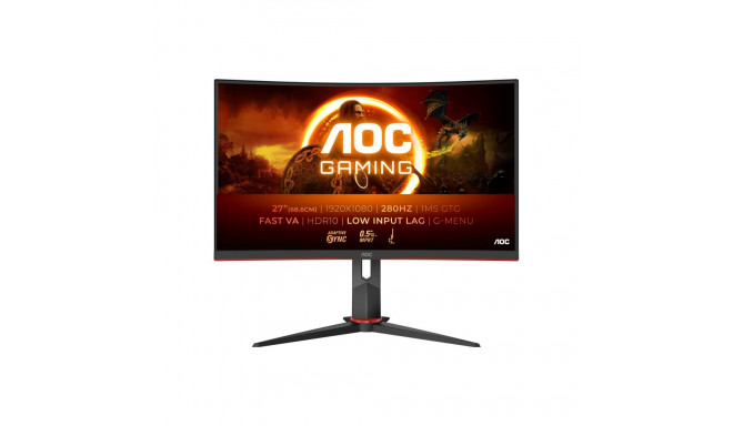 AOC C27G2Z3/BK 27-tolline VA FHD 16:9 280 Hz 1 ms 1920 x 1080 pikslit 300 cd/m² 2 HDMI-porti garanti