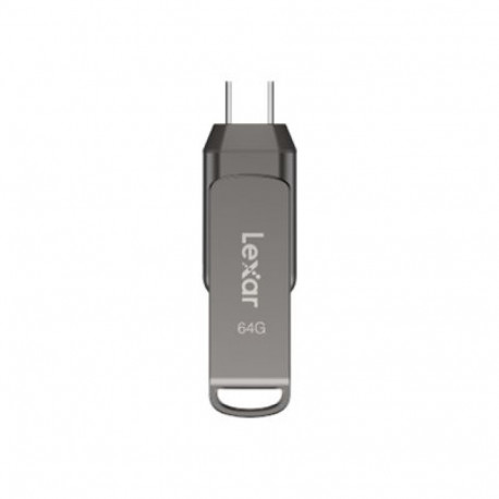 Lexar | 2-in-1 Flash Drive up to 130MB/s read | JumpDrive Dual Drive D400 | 64 GB | Type-C and Type-