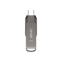 Lexar | 2-in-1 Flash Drive | JumpDrive Dual Drive D400 | 64 GB | USB 3.1 | Grey