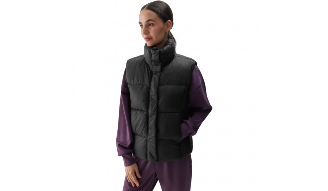 Kamizelka damska 4F F140 głęboka czerń 4FWAW24TVJAF140 20S L