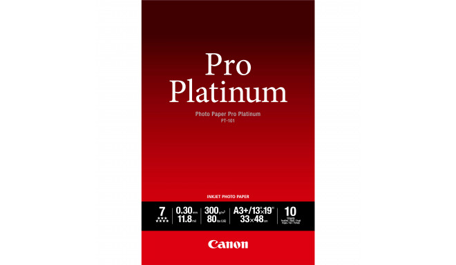 Canon PT-101 Pro Platinum Photo Paper A3 Plus - 10 Sheets