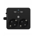 ICY BOX IB-MPS2220B-CH power extension 1.9 m 2 AC outlet(s) Indoor Black