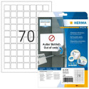 HERMA Removable labels A4 24x24 mm square white Movables/removable paper matt 1750 pcs.