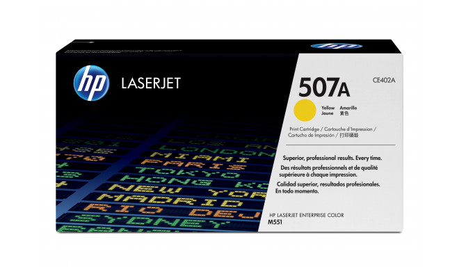 HP 507A Yellow Original LaserJet Toner Cartridge