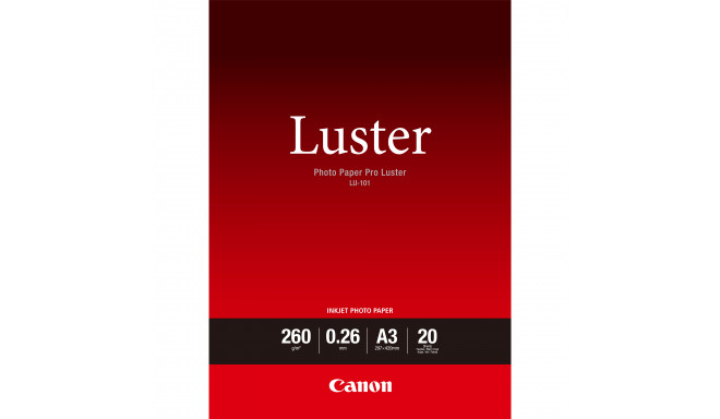 Canon LU-101 A 3 Photo Paper Pro Luster 260 g, 20 Sheets