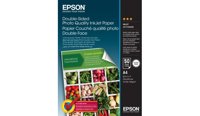 Epson Double-Sided Photo Quality Inkjet Paper A 4, 50 Sheet 140 g