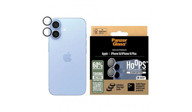 PanzerGlass Hoops Transparent Lens Protector iPhone 16 6.1" / 16 Plus 6.7" 1285