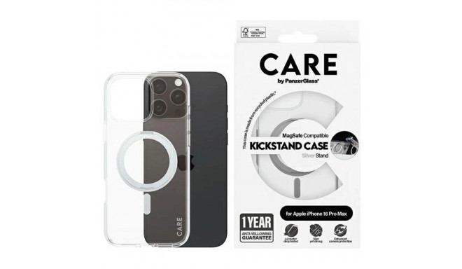 CARE by PanzerGlass Feature Kickstand Case iPhone 16 Pro Max 6.9" silver/silver MagSafe 1328