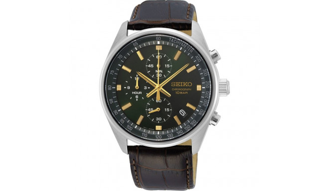 Meeste Kell Seiko SSB385P1 Roheline