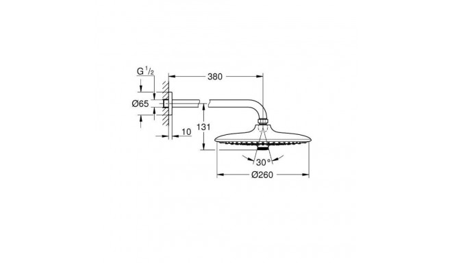Dušiotsiku ja hoidiku komplekt Grohe Euphoria 260, 26459000, kroom