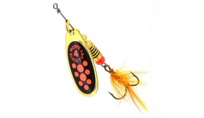 Mepps BLACK FURY MOUCHE-4 8,0g Gold/Orange Dots
