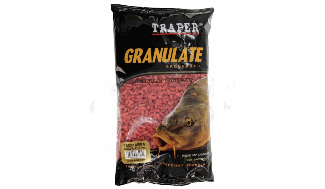 Groundbait TRAPER Granulate 5mm/1kg Strawberry