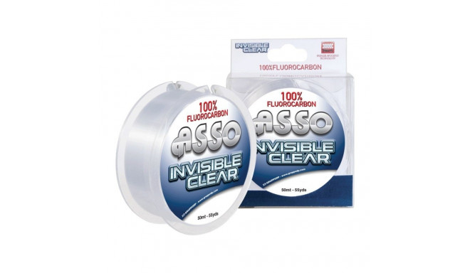 Fluorokarboninis žvejybos valas ASSO Invisible Clear 50m 0.17mm/2.3kg baltas