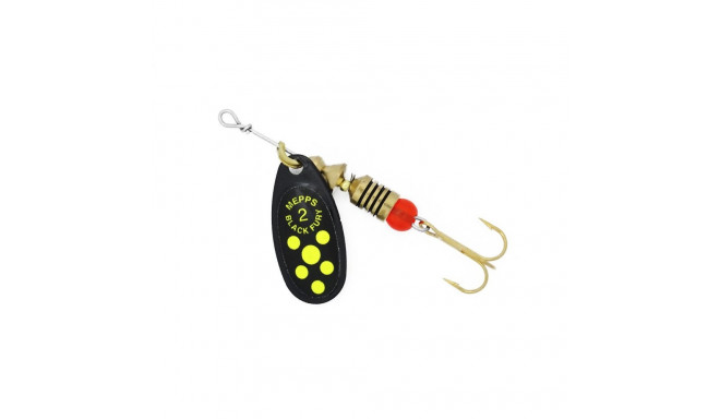 Mepps BLACK FURY-2 4,5g Black/Chartreuse Dots