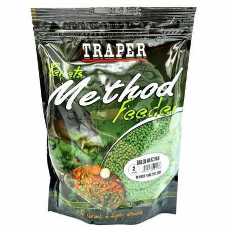 TRAPER Method Feeder Pellet Green Marzipan 2mm/500g