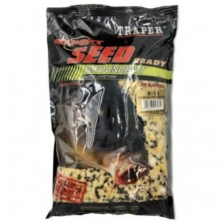 Groundbait seeds - boiled TRAPER MIX6 1kg