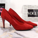 Sergio Leone W SK379K red suede high heels (38)