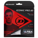 Strings for squash racket DUNLOP ICONIC PRO AF 1,22MM 17G BLACK 10M SET