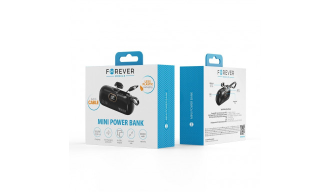Forever mini power bank MTB-100 22.5W 5000 mAh USB C black