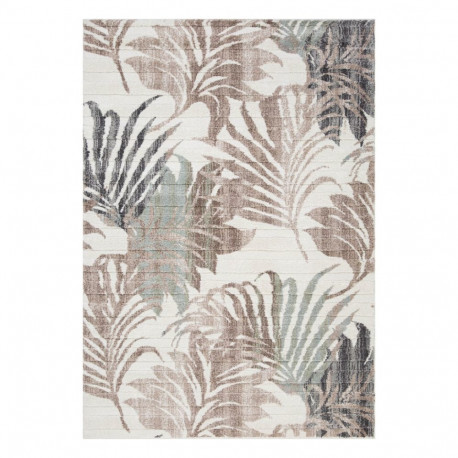 Carpet KIGALI-1, 133x190cm, beige/brown leaf