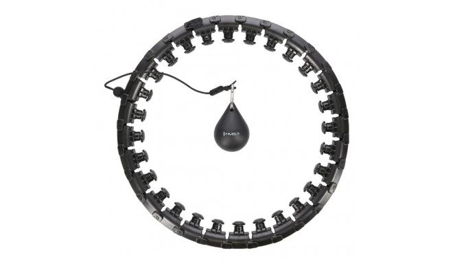 Hula hop plus size with tabs and weights HMS HHW12 black