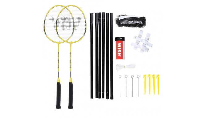 Wish Alumtec badminton racket set 2 rackets + 3 ailerons + net + lines