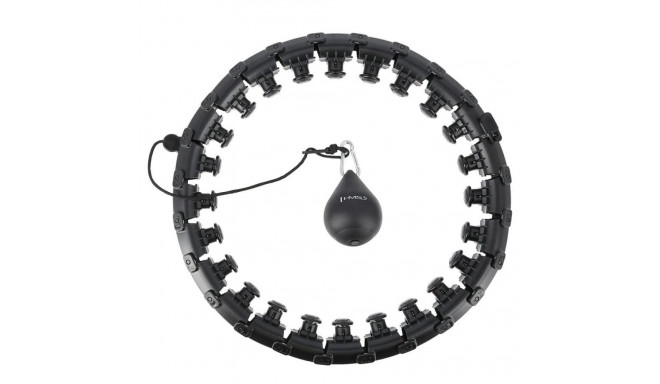 Hula hop with tabs and weights HMS HHW01 black