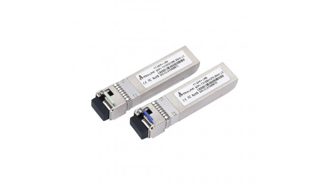 Extralink SFP+ 10G | SFP+ WDM moodul | 10Gbps 1270/1330nm, üherežiimiline, 20km, LC, DOM, paar, mõel