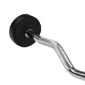 HMS GSL10 fixed rubberised barbell/grip 10kg
