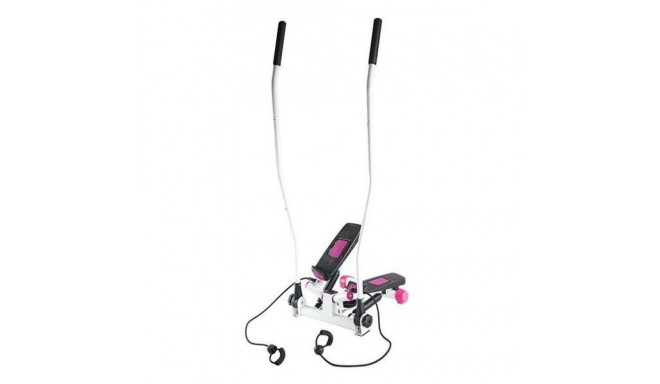 Pink diagonal stepper with movable arms and cables HMS S3085