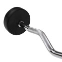 HMS GSL50 fixed barbell/rubberised broken bar 50 kg