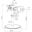 Techly ICA-LCD 402 monitor mount / stand 81.3 cm (32") Desk Black