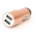 Omega OUCC2MBL auto lādētājs| 2x USB-A | 2.1A | 12V - 24V | rozā zelts