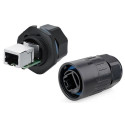 Alcasa IC06-R102 wire connector RJ45 Black