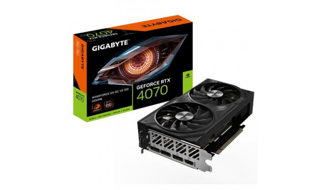 GIGABYTE GeForce RTX 4070 WINDFORCE 2X OC V2 12G Graphics Card - 12GB GDDR6, 192bit, PCI-E 4.0, 2490