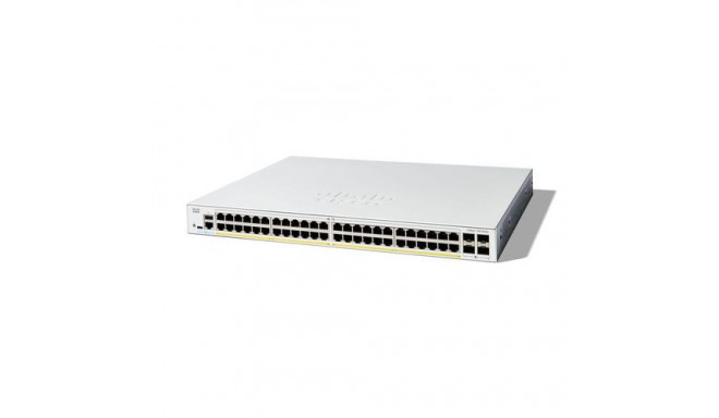 Cisco Catalyst 1300-48FP-4X Managed Switch, 48 Port GE, Full PoE, 4x10GE SFP+, Limited Lifetime Prot