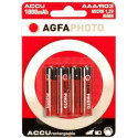 AgfaPhoto Batterijen 1x4 Akku NiMh Micro 1000 mAh Rechargeable battery Nickel-Metal Hydride (NiMH)